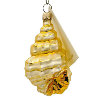 Patricia Breen Erics Shell Gold Summer Aquatic Nautical Ocean Holiday Ornament