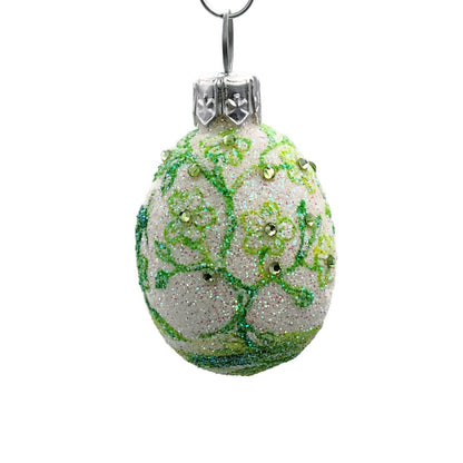 Patricia Breen Miniature Egg Chinoiserie Fan Peridot Easter Holiday Ornament