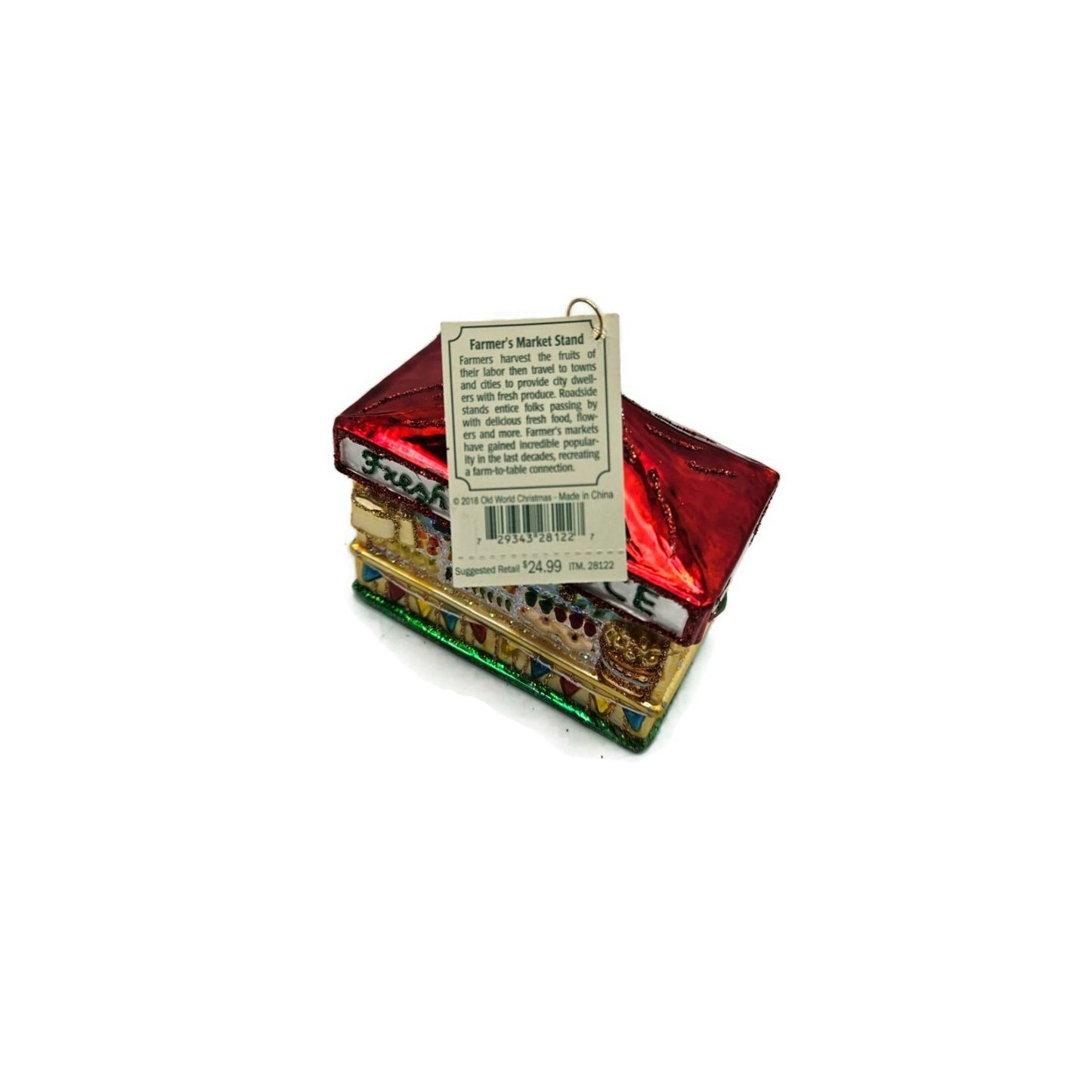 Old World Christmas Farmers Market Stand Fresh Produce OWC Christmas Ornament