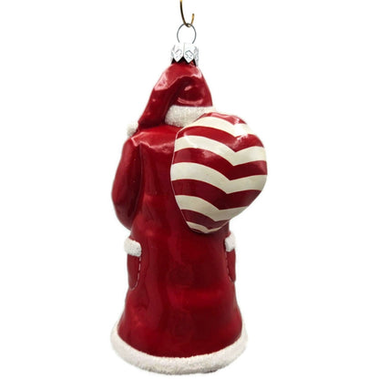 Patricia Breen Joyeux Noel Henri Red White Peppermint Stripe Christmas Ornament