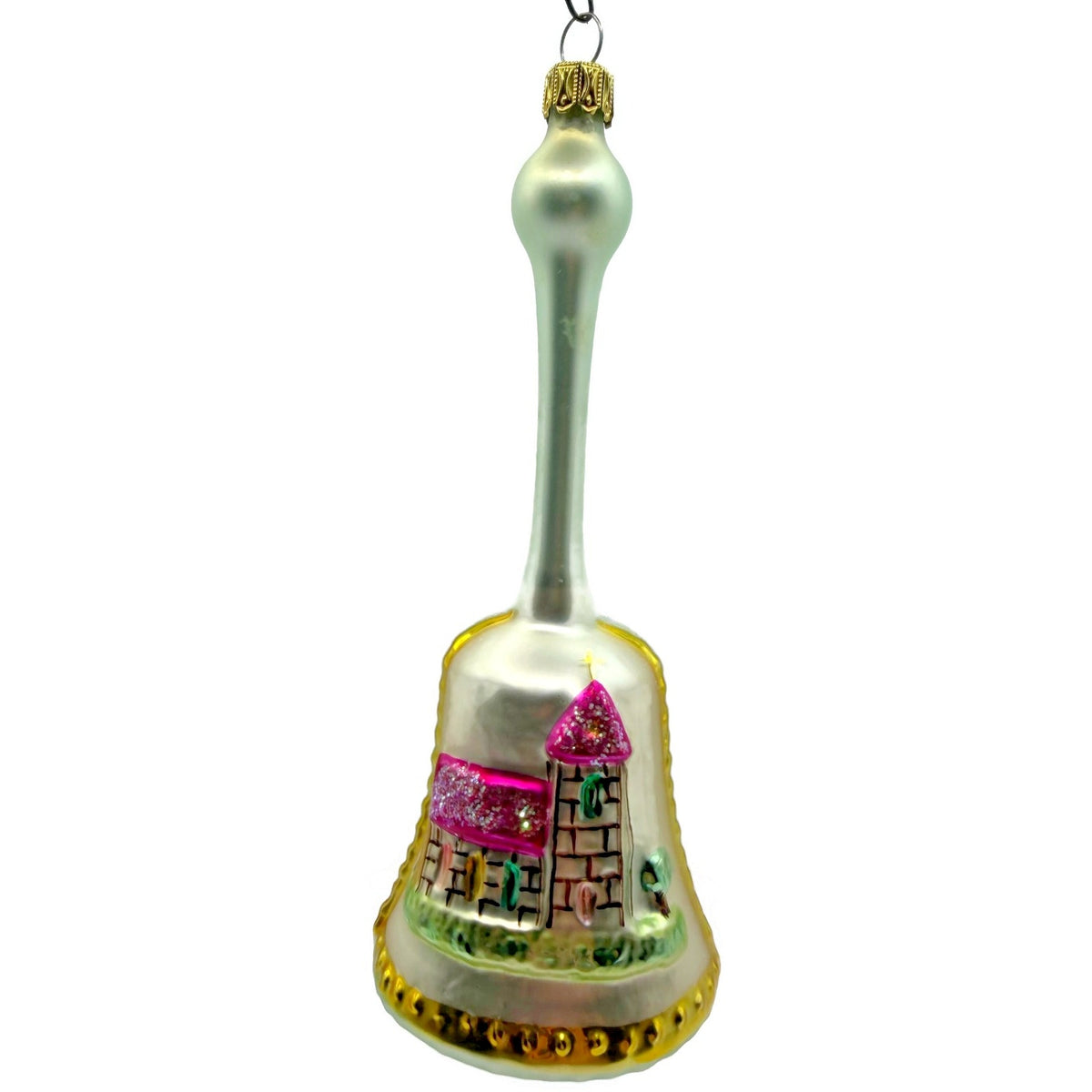 Christopher Radko Church Bell Silver Handle Christmas Ornament 93-295-0 Vintage