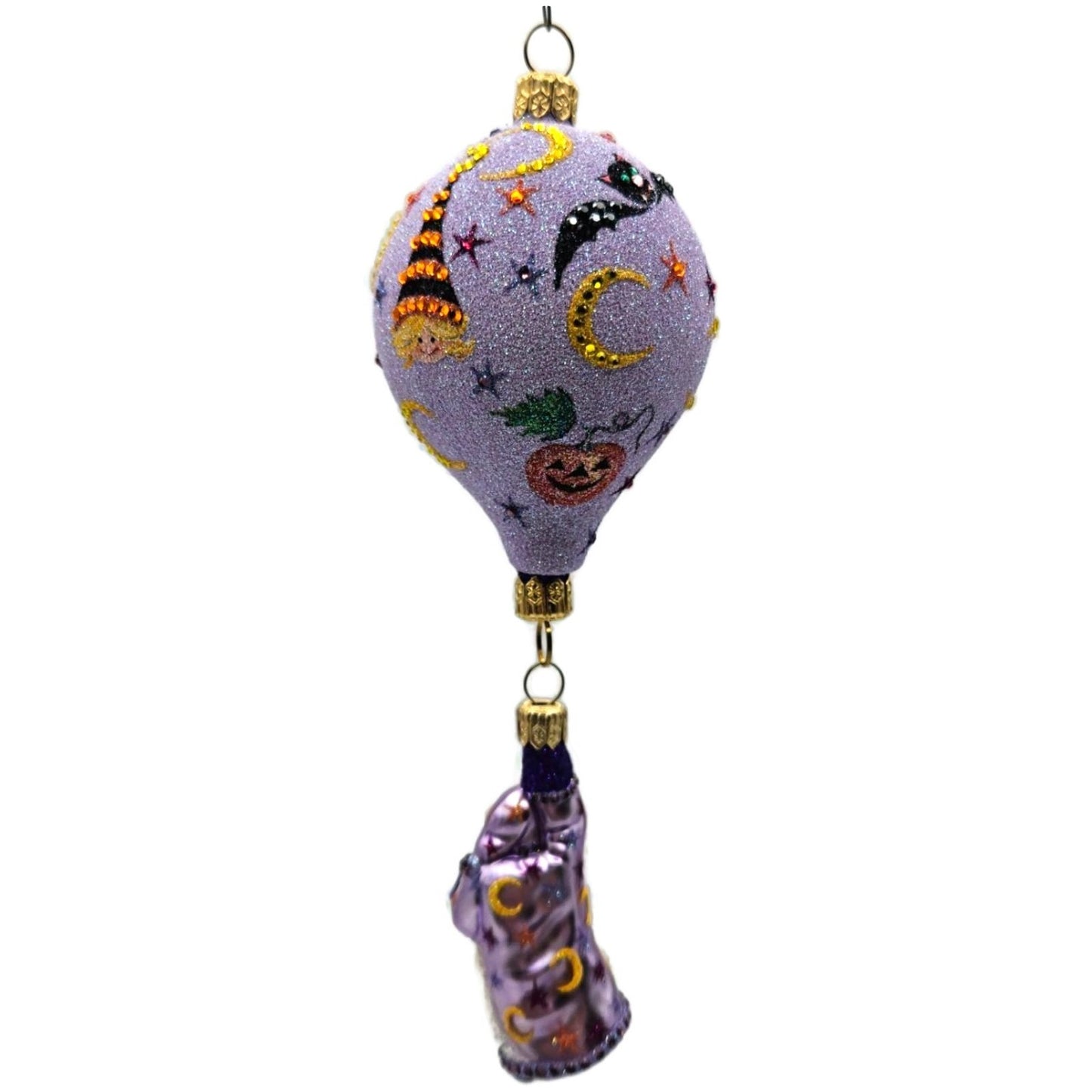Patricia Breen Santa For Karen Halloween Icons Balloon Moon Stars Ornament Gumps