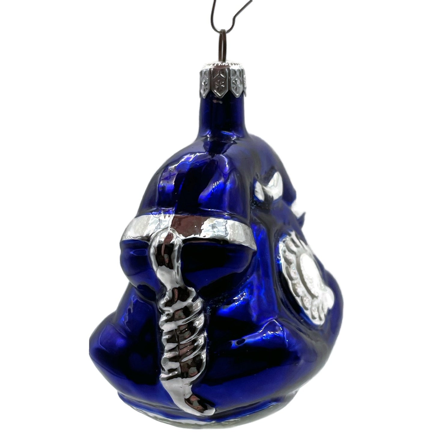 Patricia Breen Fine Phone Cobalt Blue Silver Shiny Christmas Ornament TCS 9439