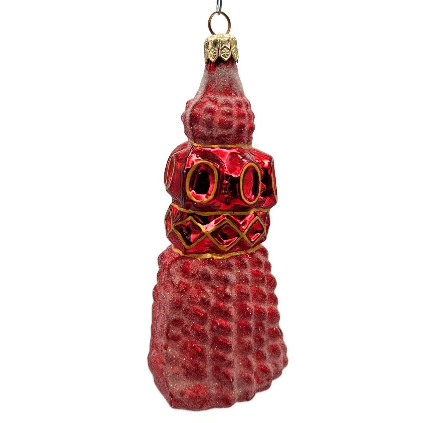 Christopher Radko Fancy Fringe Frosted Ribbed Easter Spring Ornament 96-006-0