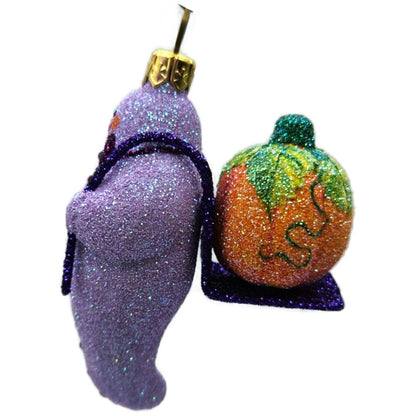 Patricia Breen Halloween Delivery Violet Purple Pumpkin Christmas Tree Ornament