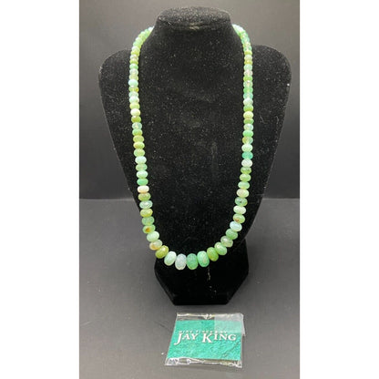 Aqua Rondelle Beaded Necklace Mine Finds By Jay King Chrysoprase Graduated
