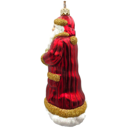 Patricia Breen Rainbow Santa Claus Red Glass Christmas Tree Ornament CATZ 2029