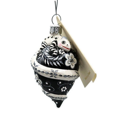 Patricia Breen Topping Chameleon Zalipie Black Spring Christmas Tree Ornament