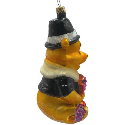 Christopher Radko Thanksgiving Pilgrim Winnie The Pooh Disney Christmas Ornament