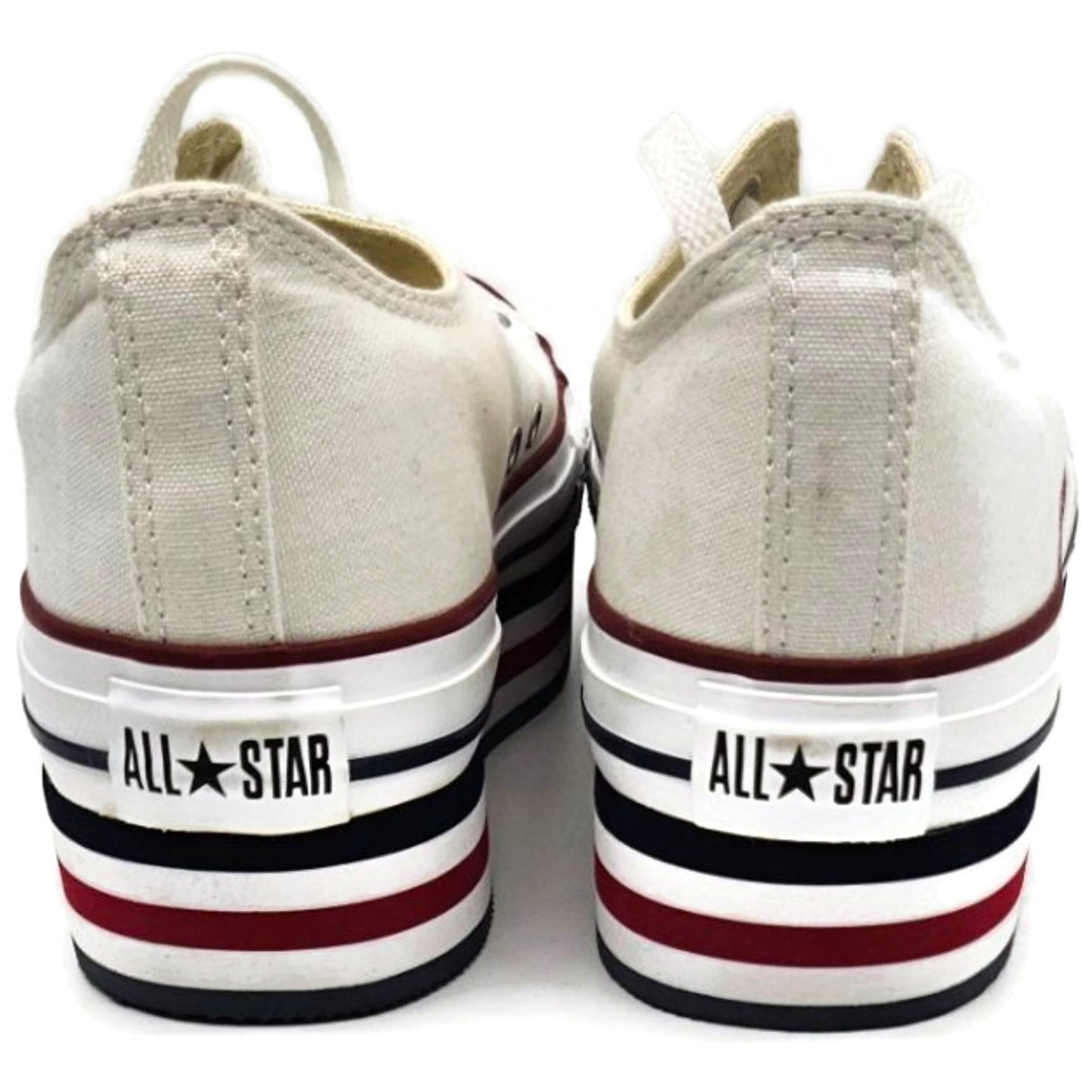 Converse Chuck Taylor All Star Platform OX White Canvas Shoes 136895C Unisex