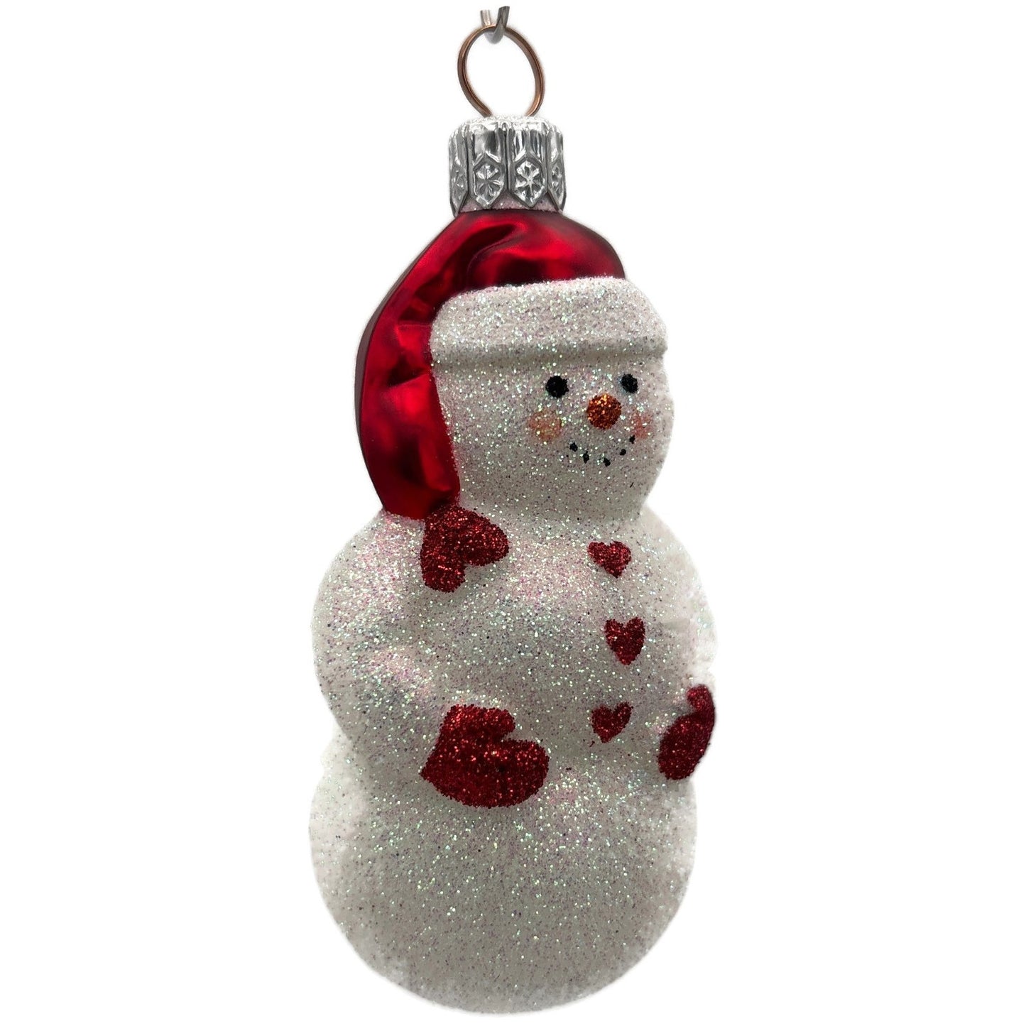 Patricia Breen Loving Snowman White Red Hearts Valentines Day Christmas Ornament