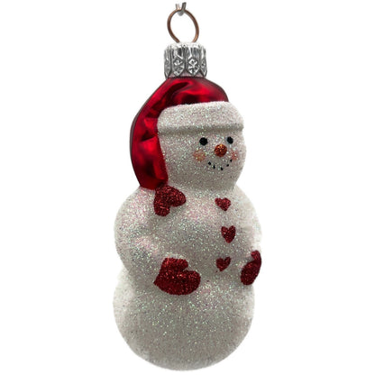 Patricia Breen Loving Snowman White Red Hearts Valentines Day Christmas Ornament