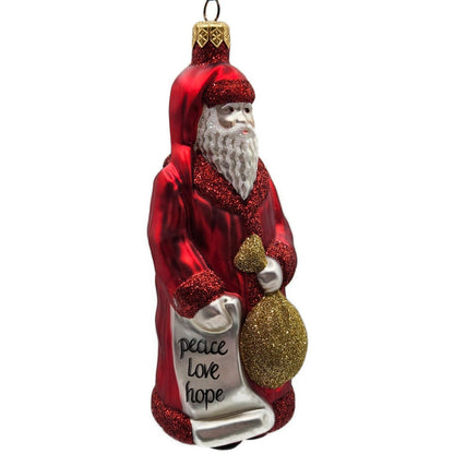 Patricia Breen Gift of the Season Red Gold Santa Claus Christmas Tree Ornament