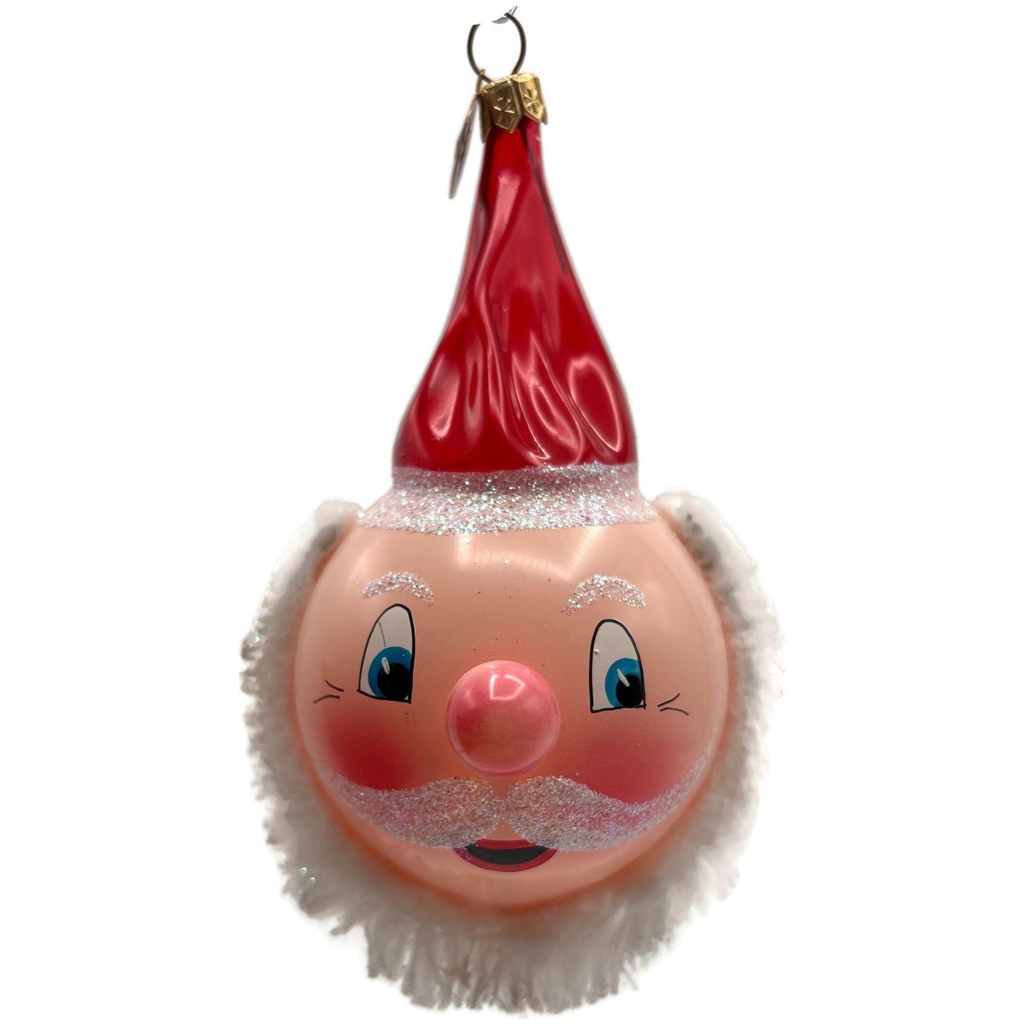 Christopher Radko Santa Blush Italian Glass Christmas Tree Ornament 0013700