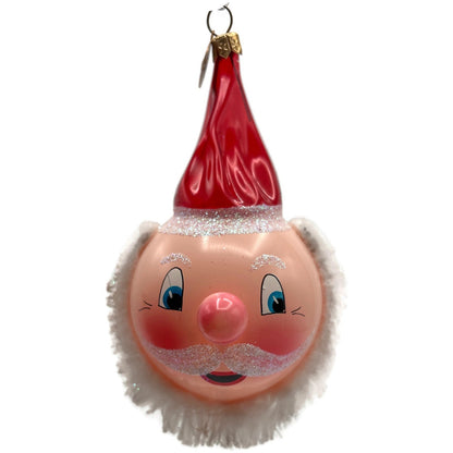 Christopher Radko Santa Blush Italian Glass Christmas Tree Ornament 0013700