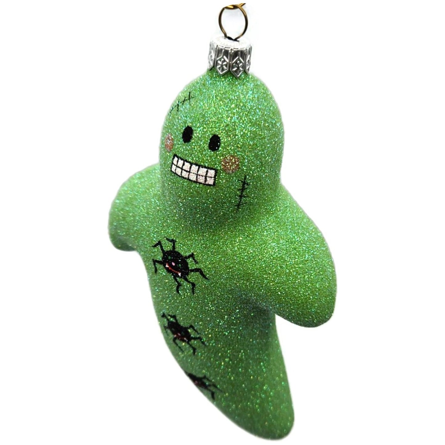 Patricia Breen Very Grand Ghost Frankenstein Green Glass Halloween Ornament 2554