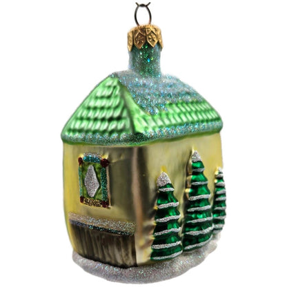 Patricia Breen Garland House Gold Green Roof Pine Christmas Ornament Milaegers