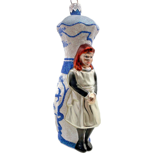 Patricia Breen Girl with Vase Boits Daughter Chinoiserie Christmas Tree Ornament