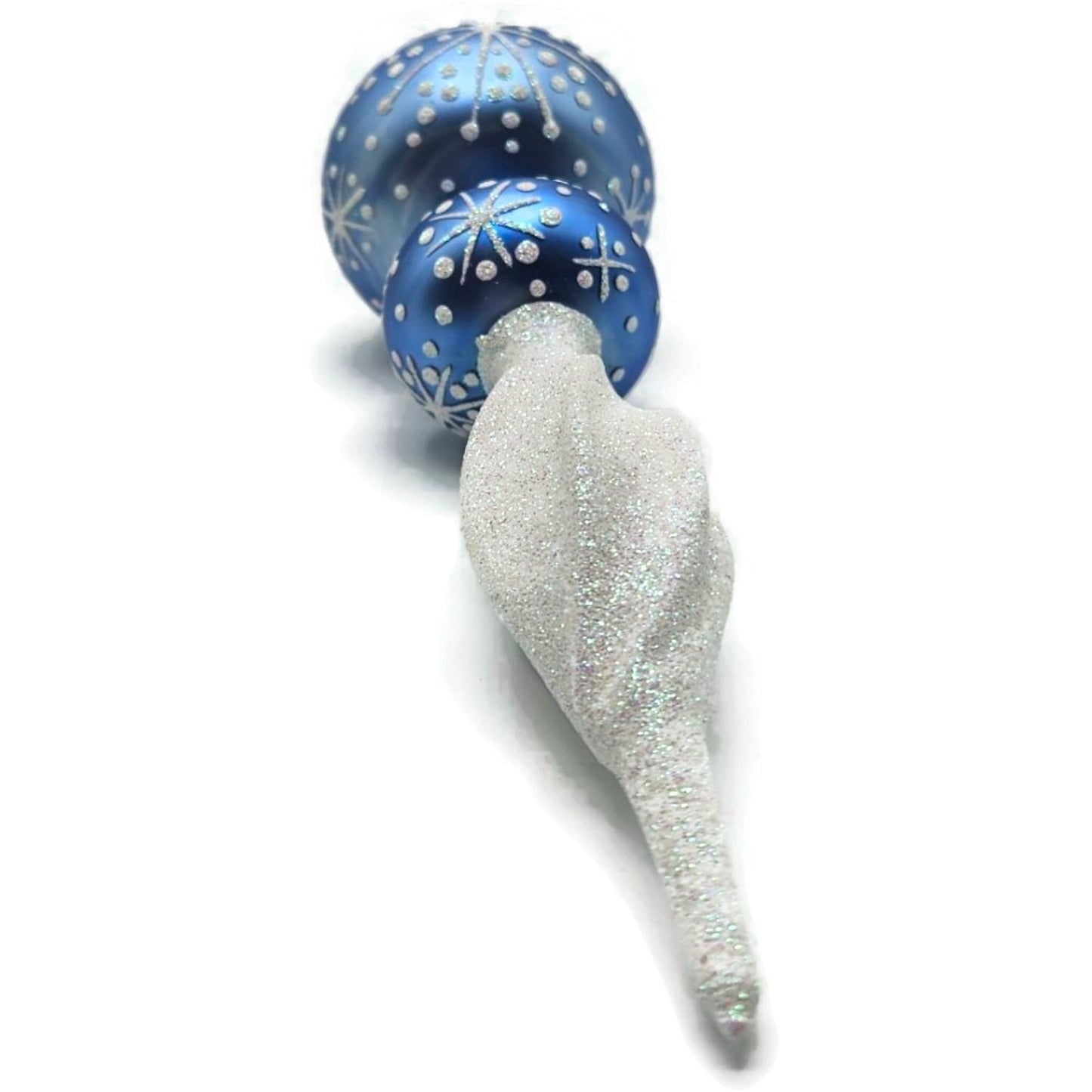 Patricia Breen Miniature Blizzard Finial Light Blue Matte Christmas Tree Topper