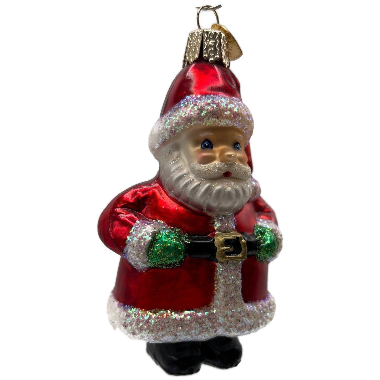 Old World Christmas Short Stuff Santa Claus 2019 Glass Christmas Tree Ornament