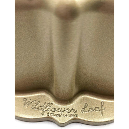 Wildflower Loaf Cake Pan 6 Cup Heavy Cast Gold Williams Sonoma Nordic Ware
