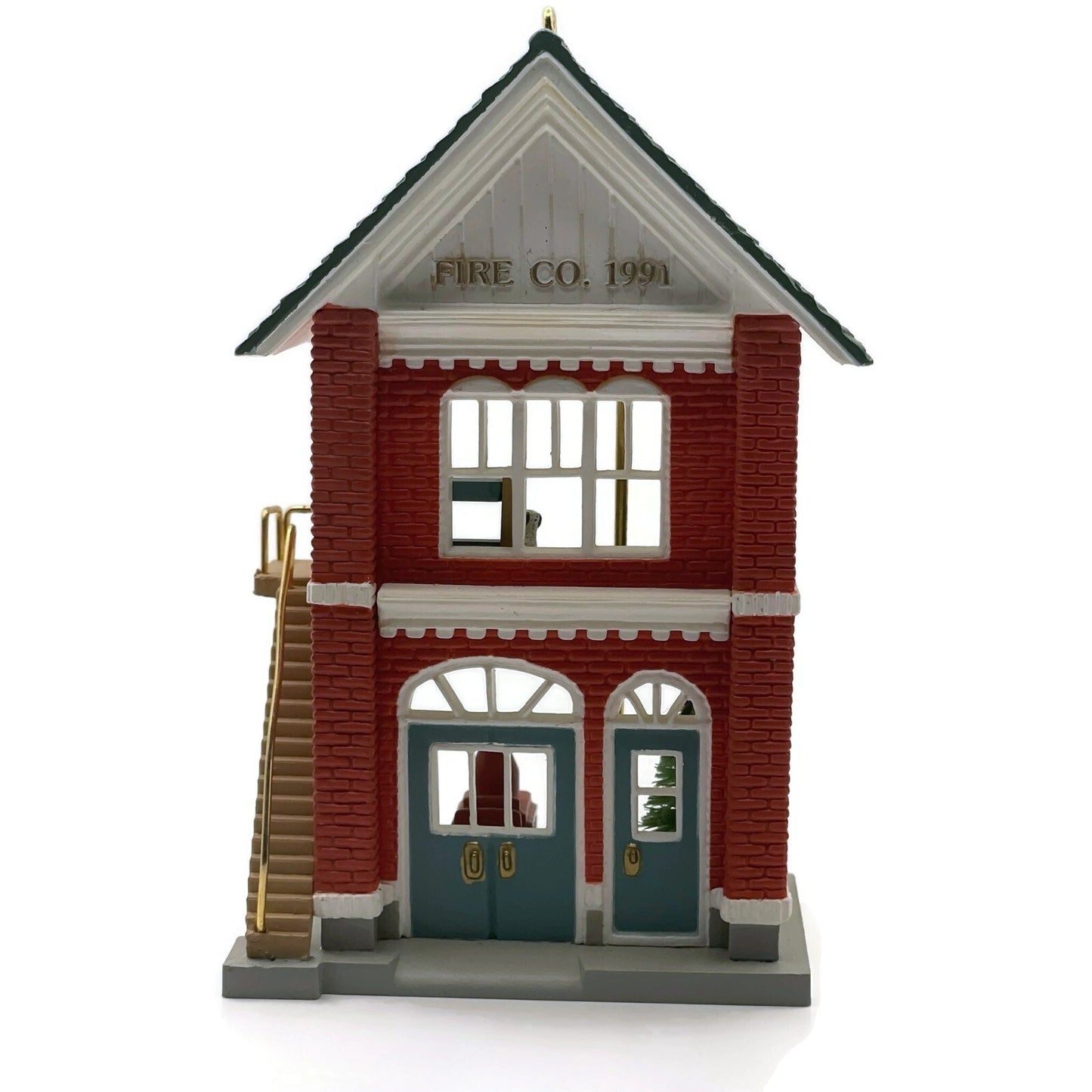 Hallmark Ornament Fire Station 1991 Nostalgic Christmas Village Tree Keepsake