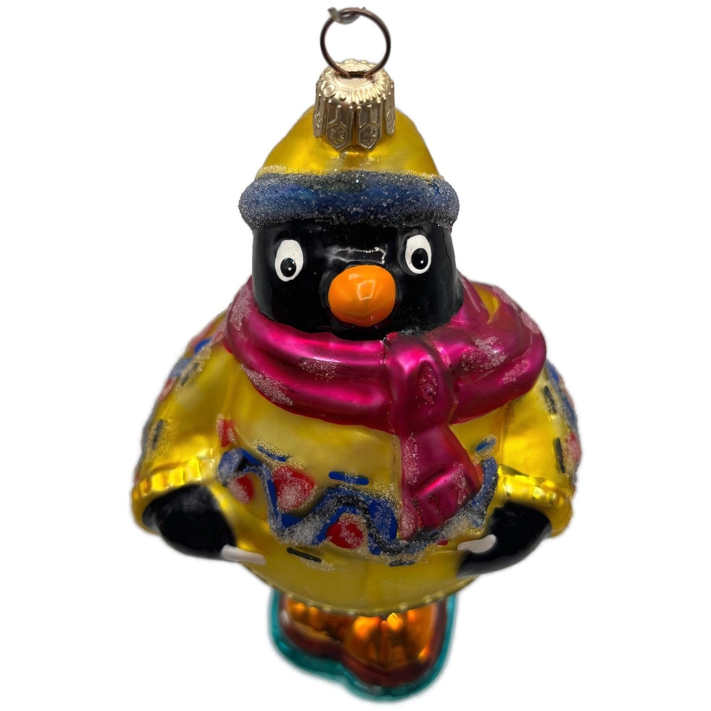 Christopher Radko Downhill Chilly Penguin Christmas Tree Ornament 98-218-0