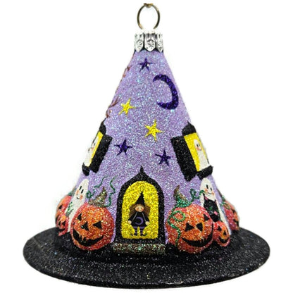 Patricia Breen Villa Boo Purple Moon Pumpkin Halloween Christmas Ornament 2356