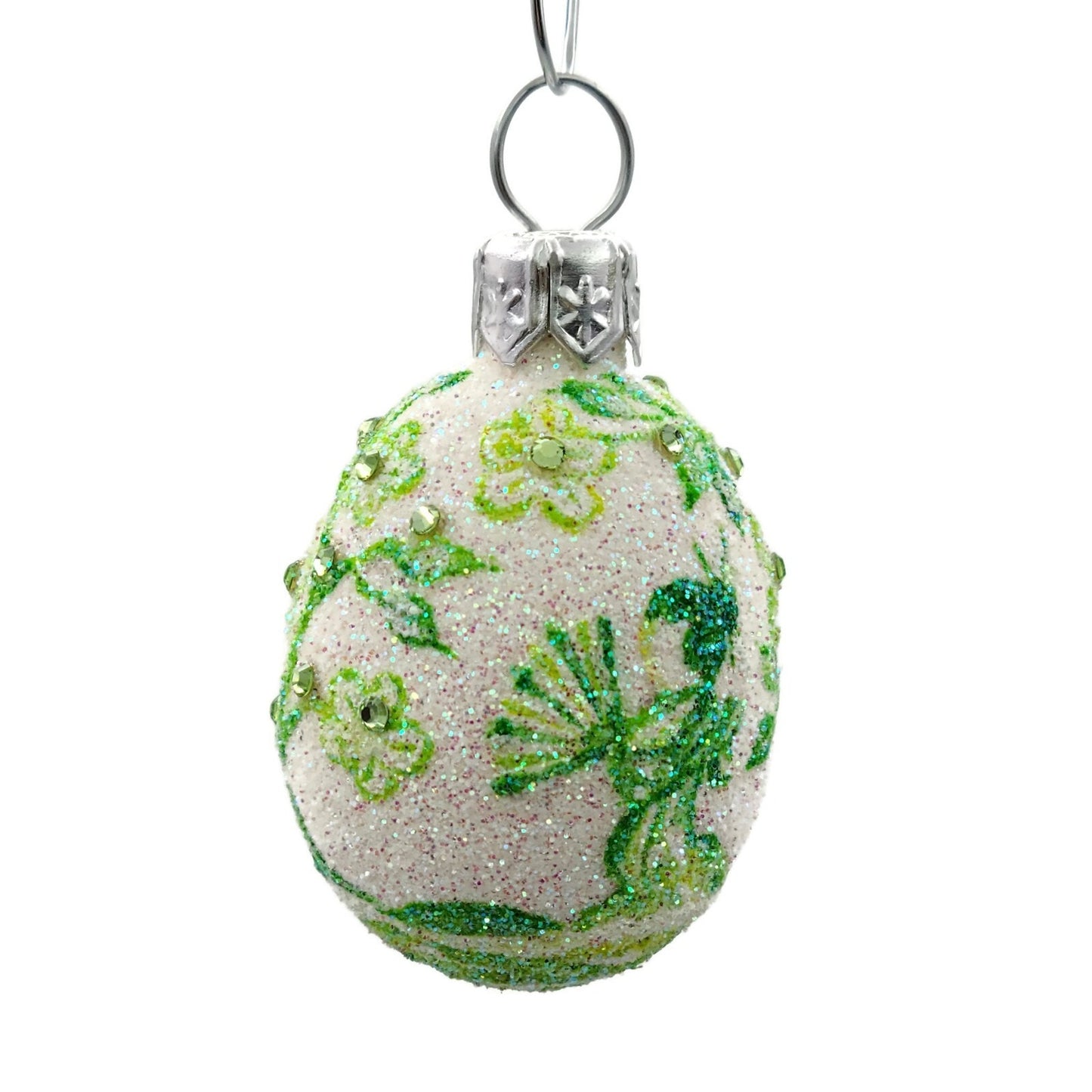 Patricia Breen Miniature Egg Chinoiserie Fan Peridot Easter Holiday Ornament