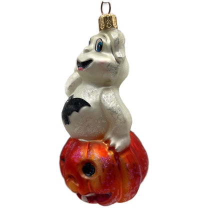 Christopher Radko Jack N Spook Ghost Pumpkin Bat Halloween Ornament 99-165-0