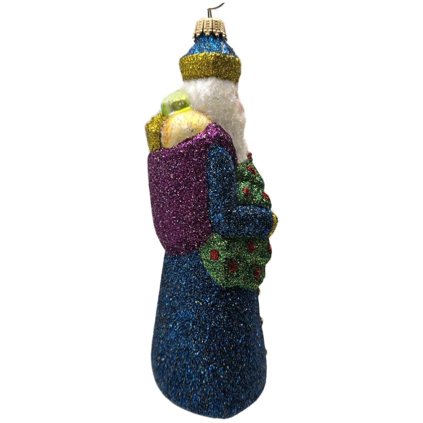 Larry Fraga Mr. Fabulous Santa Tree Stars Glitter Series Christmas Tree Ornament