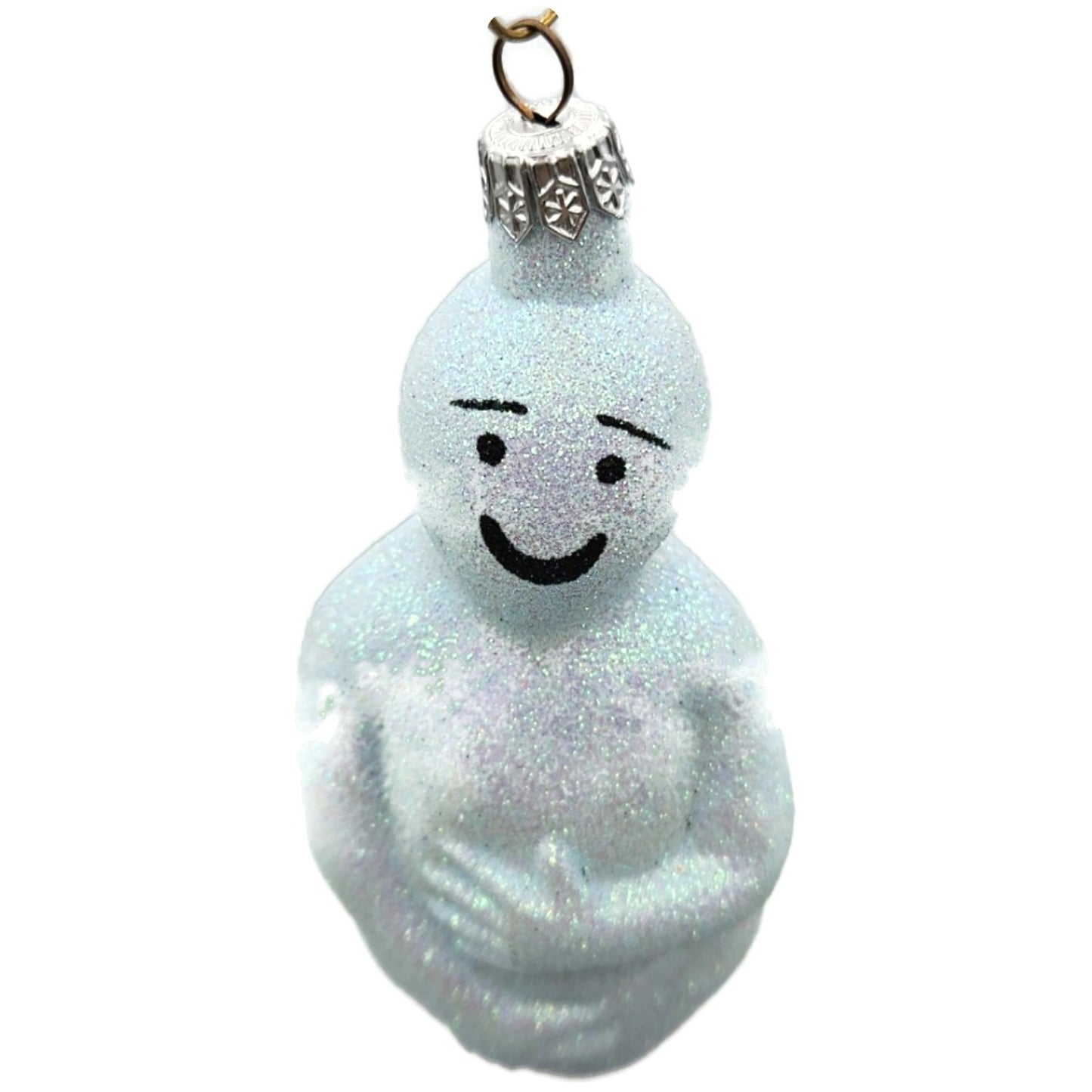 Patricia Breen Oscar Blue Ghost Glittered Halloween Christmas Tree Ornament
