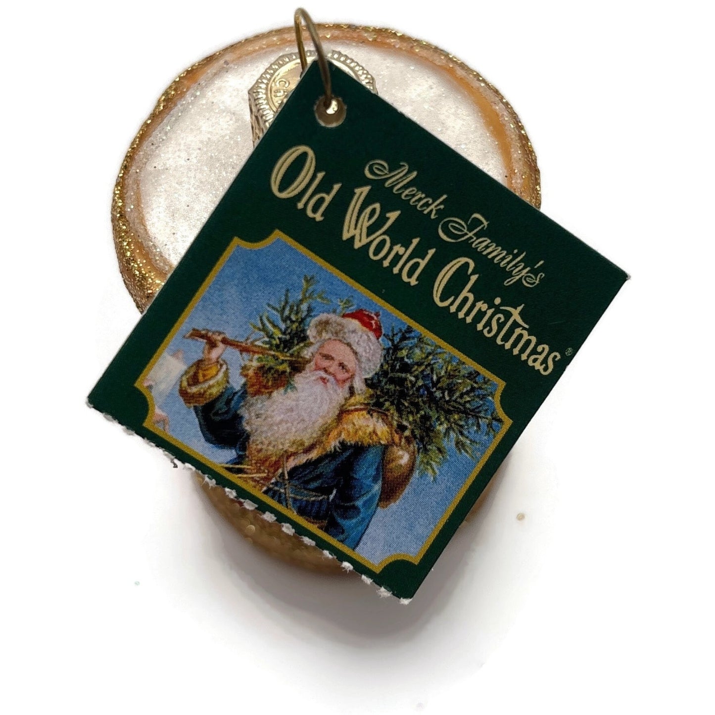 Spool of Thread Sewing Needle Quilter Merck Old World Christmas Red Ornament OWC