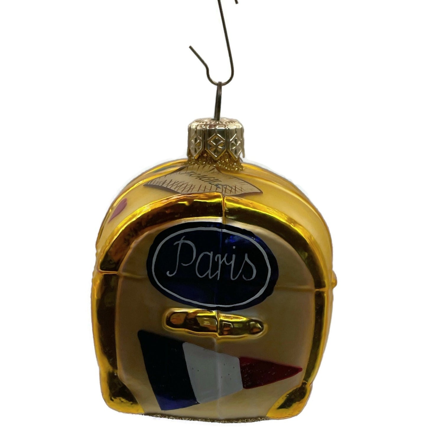 Patricia Breen Bon Voyage Gold Atlanta Cairo Rio Travel Christmas Ornament 9903