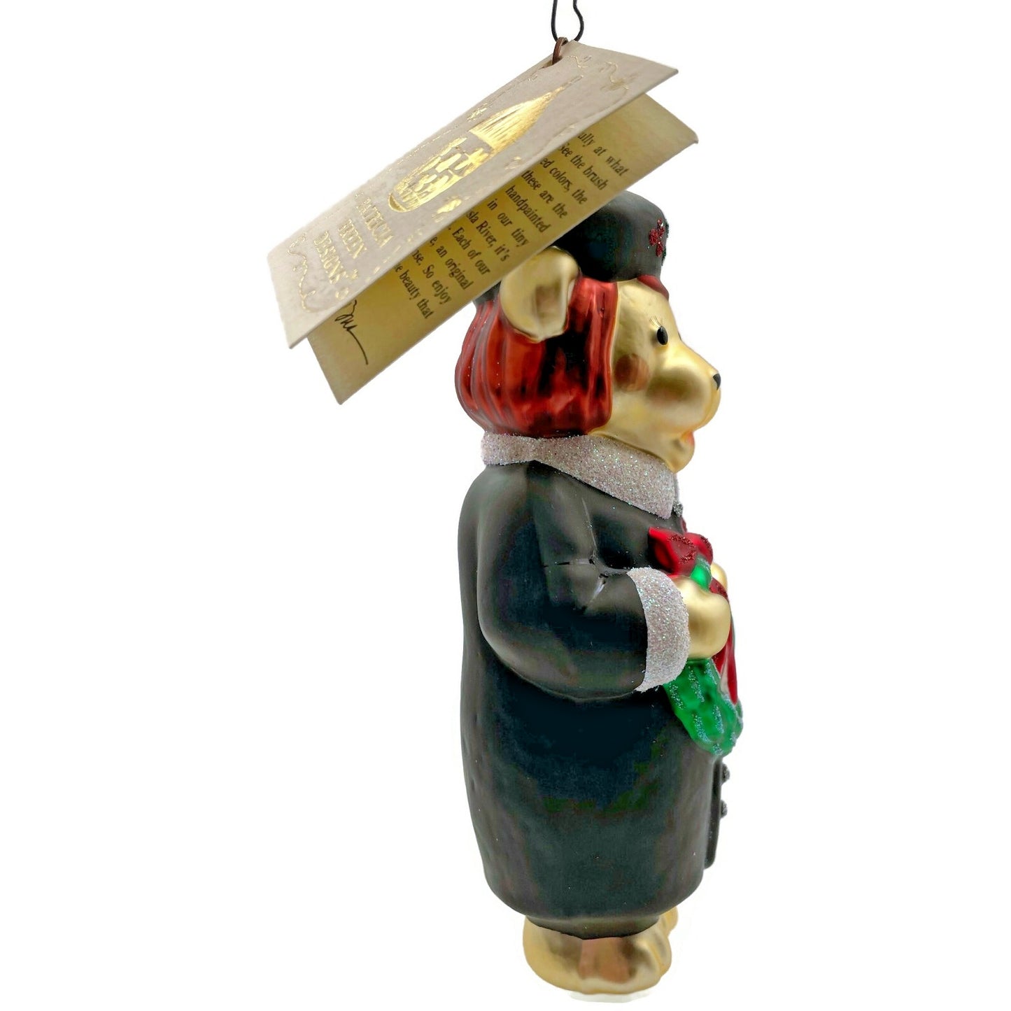 Patricia Breen Mama Bear Black Holly Wreath Christmas Tree Decor Ornament