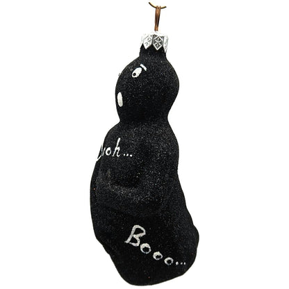 Patricia Breen Oscar Black Glittered Ghost Halloween Christmas Tree Ornament