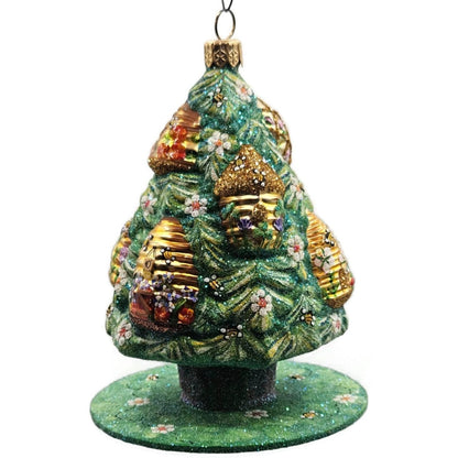 Patricia Breen Beeskep Topiary Green Flower Bees Spring Christmas Tree Sculpture