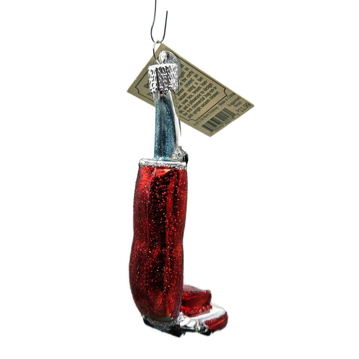 Upright Vacuum Red Christmas Holiday Tree OWC Ornament Old World Christmas