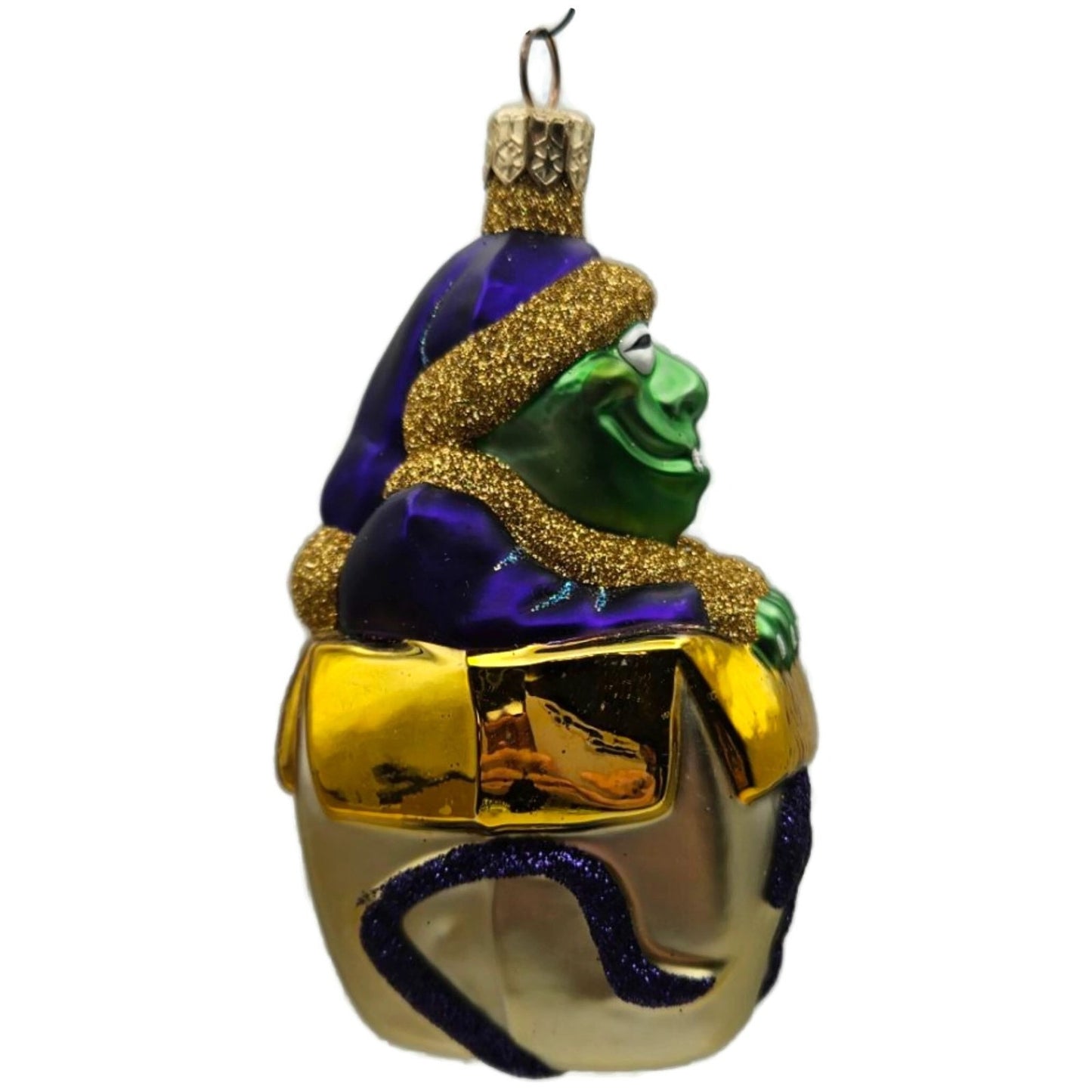 Patricia Breen Mmmonster Present Purple Gold Green Christmas Tree Ornament