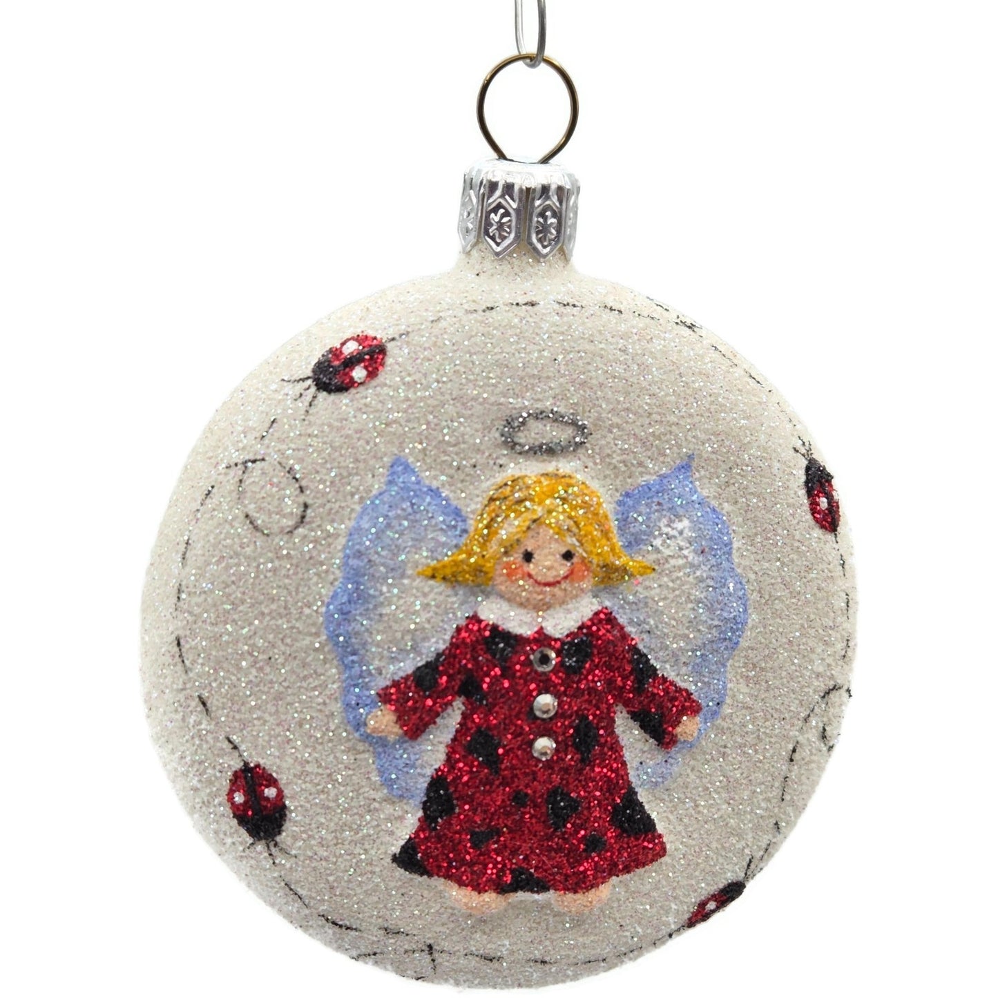 Patricia Breen Littlest Angel Medallion Ladybug Spring Christmas Tree Ornament