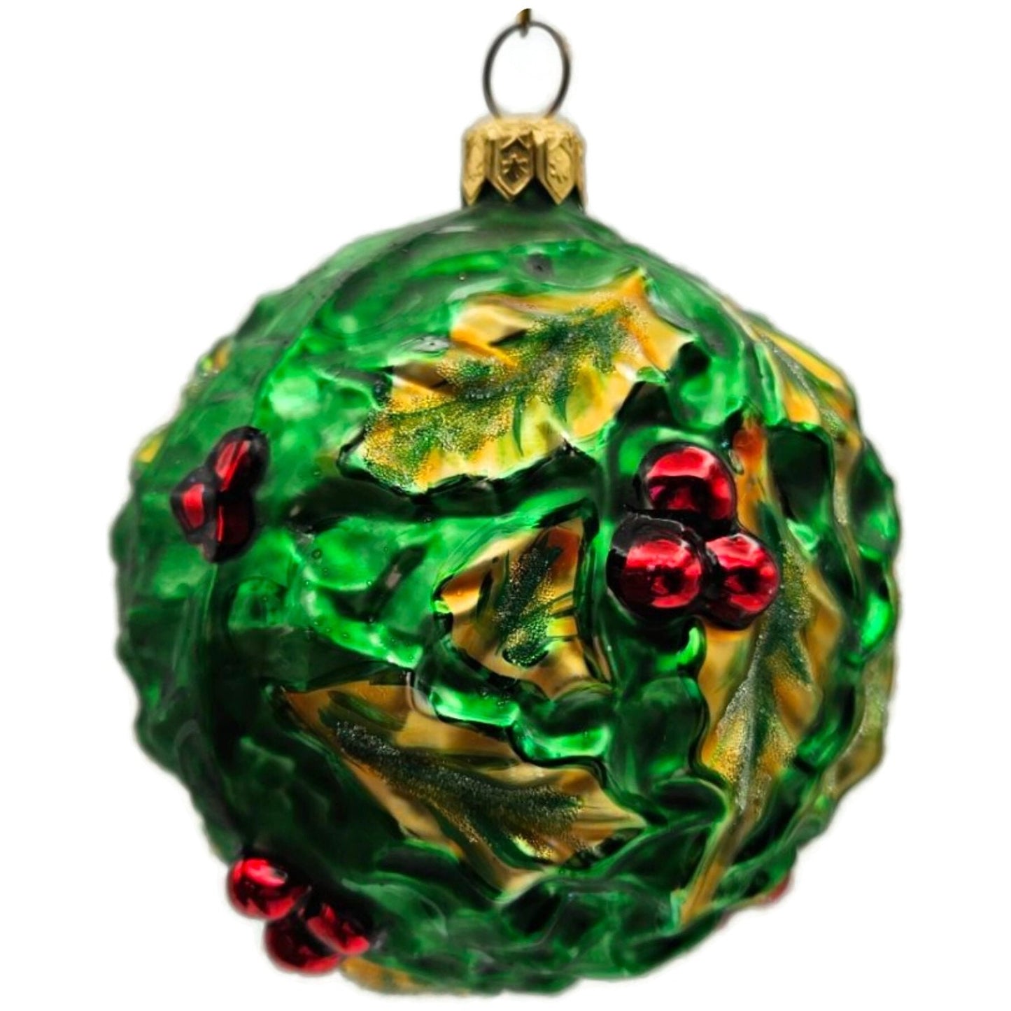 Christopher Radko Holly Frost Berry Green Christmas Tree Ornament 97-135-0