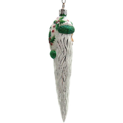 Patricia Breen Santa Icicle Holly Green Pearl Red berry Christmas Tree Ornament