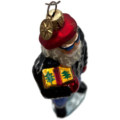 Christopher Radko Santa Dude Leather Jacket Christmas Tree Ornament 01-0227-0
