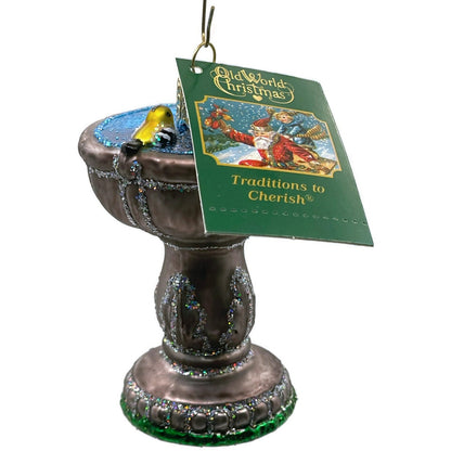 Birdbath Ornament Garden Floral Spring Christmas Tree OWC Old World Christmas