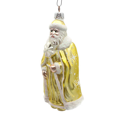 Patricia Breen Santa of the North Citrine Snowflakes Christmas Tree Ornament