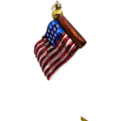 Christopher Radko Stars and Stripes Little Gems American Flag Ornament 02-0723-0
