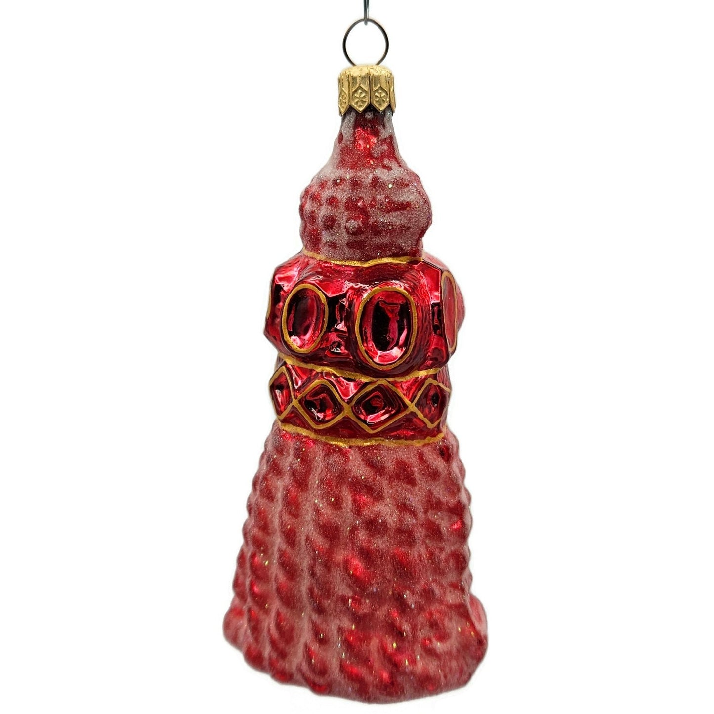 Christopher Radko Fancy Fringe Frosted Ribbed Easter Spring Ornament 96-006-0