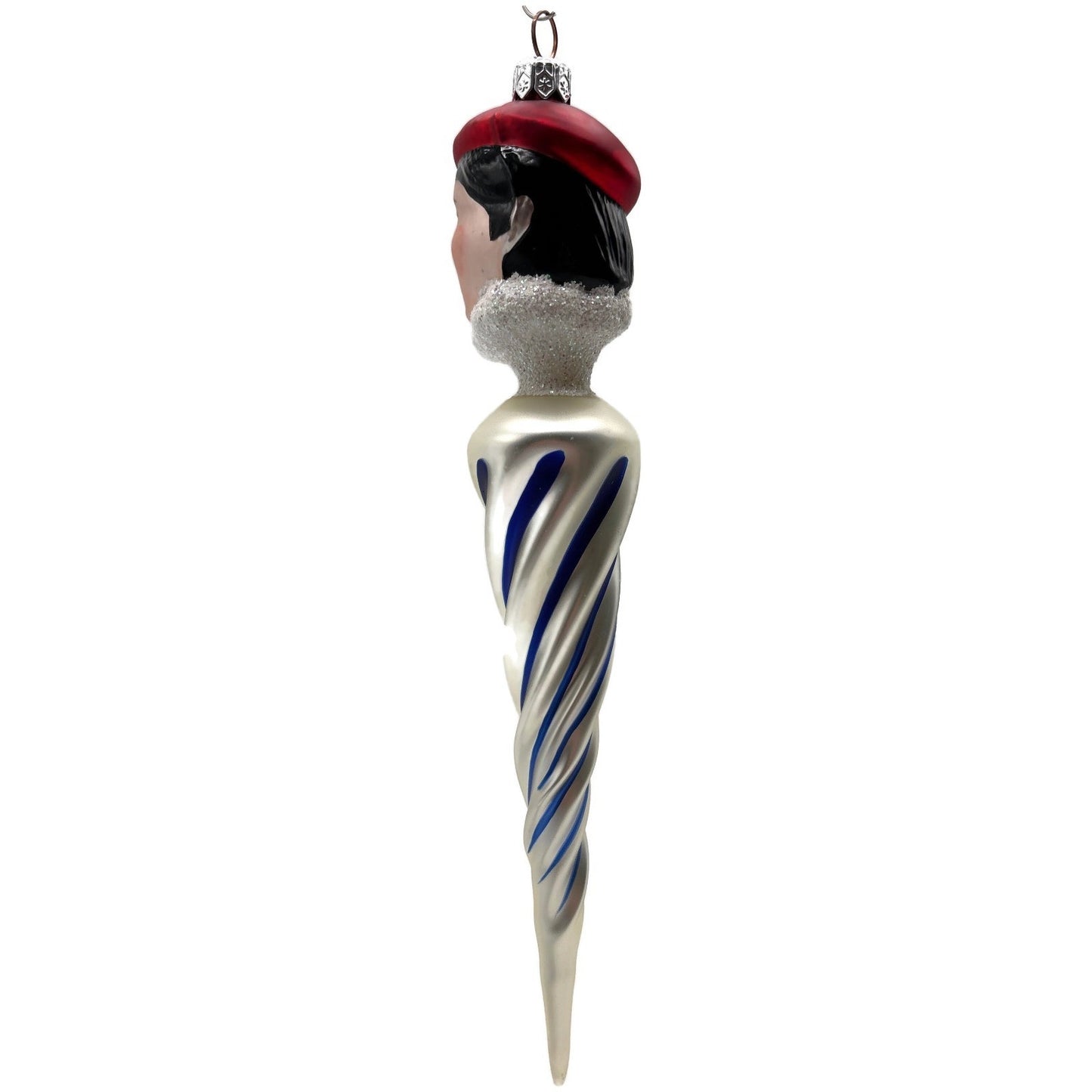 Patricia Breen French Twist Pearl Blue Stripes Red Christmas Tree Ornament 9552