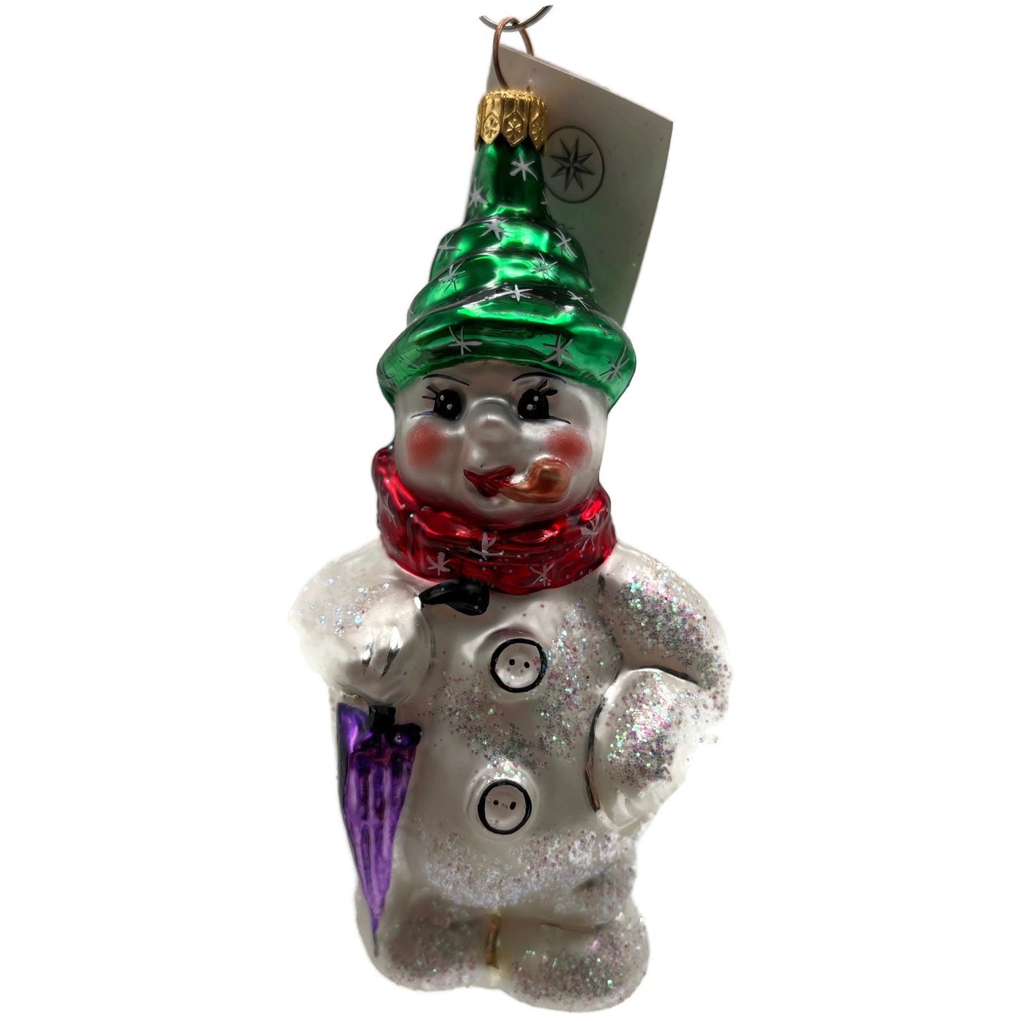 Christopher Radko Frosty Weather Snowman Winter Christmas Tree Ornament 96-SP-14
