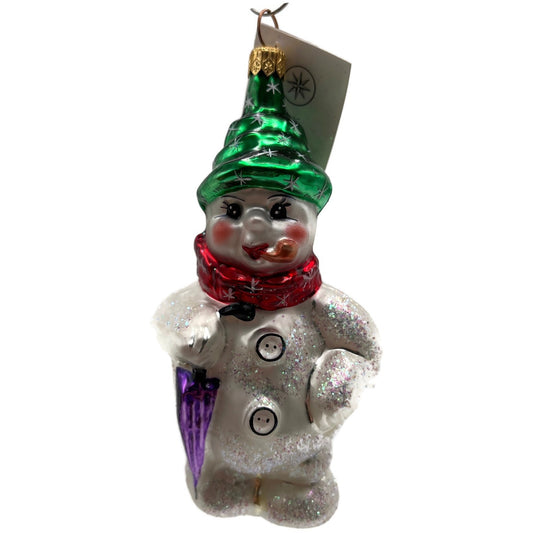 Christopher Radko Frosty Weather Snowman Winter Christmas Tree Ornament 96-SP-14